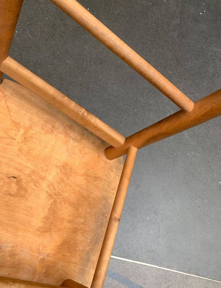 Mid-century wooden chair set of 2, 1960s