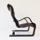 Asko Koivutaru black leather armchair by Esko Pajamies
