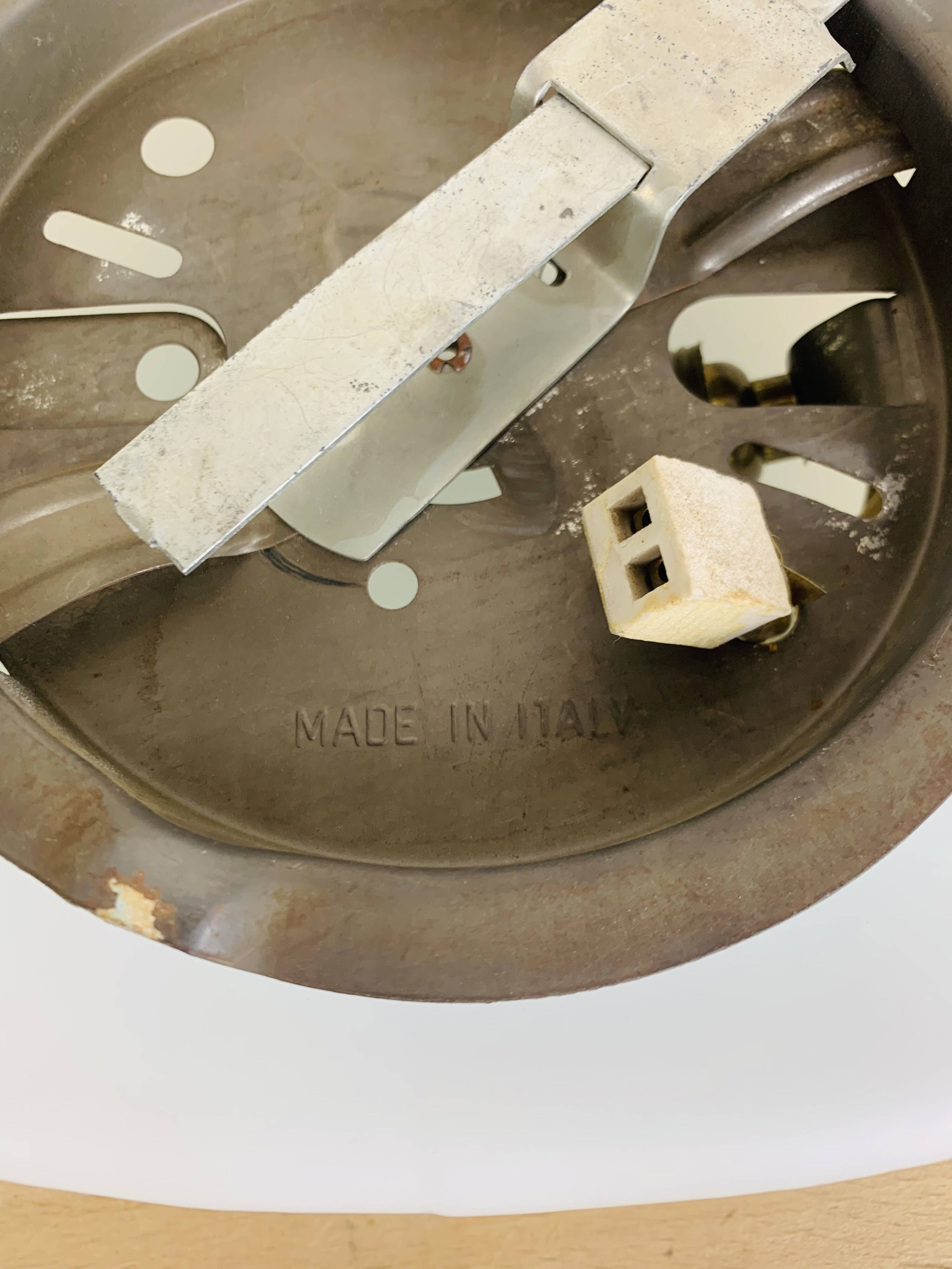 Vintage square opaline wall lamp, Italy, 1960