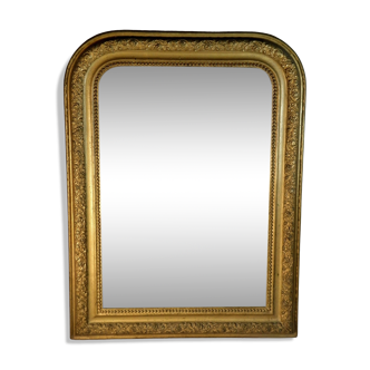 Louis-Philippe mirror in gilded wood 75 x 56