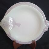 Old Fish Service for 12 pers. in Longwy ceramic, Copenhagen model, 1890s - 1939