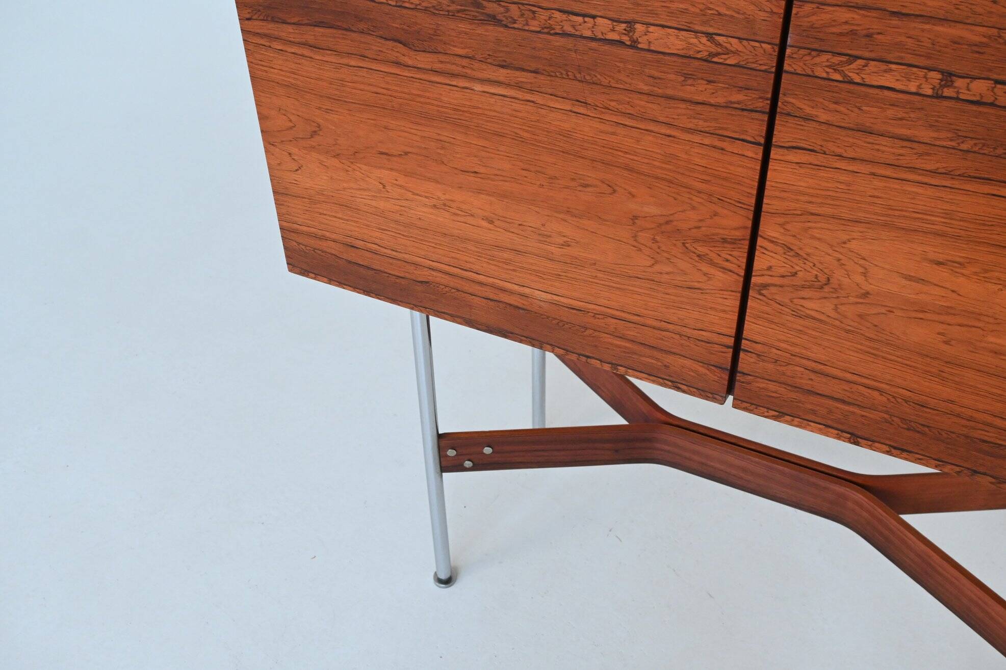 Rudolf Bernd Glatzel rosewood bar cabinet Fristho the Netherlands 1956