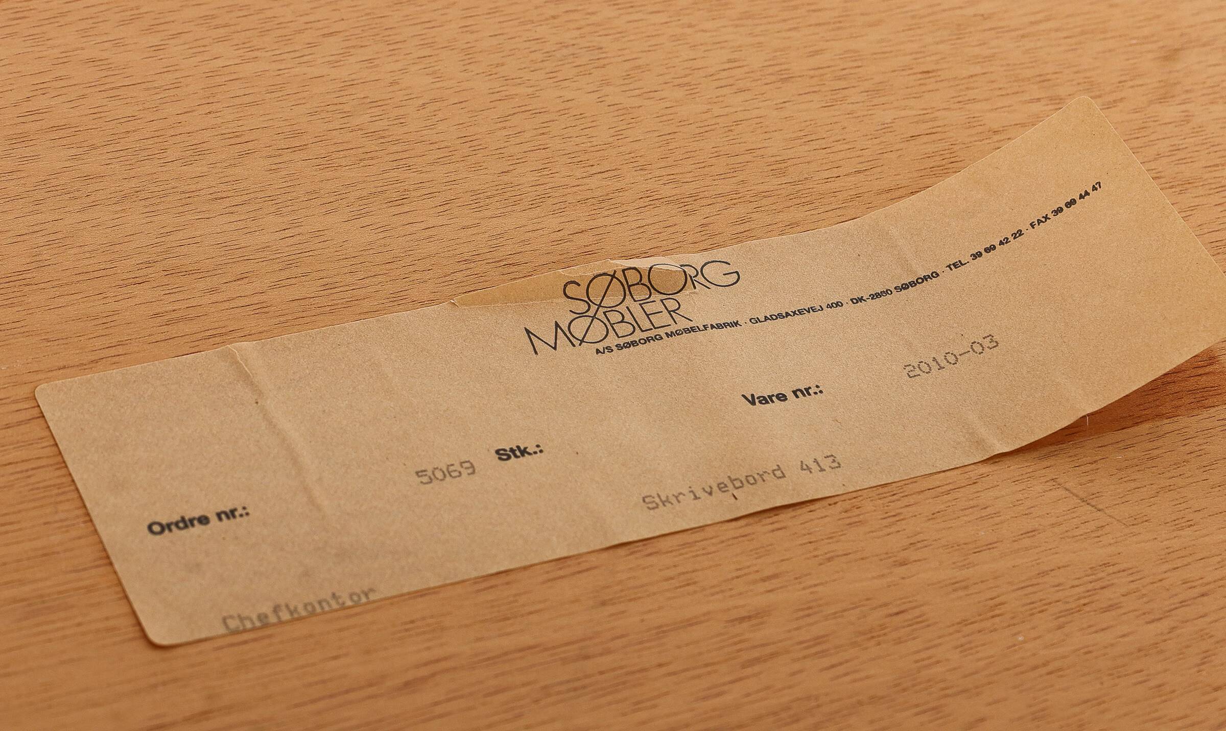 Mahogany desk stamped Søborg Møbler, Christian Hvidt, 1980s