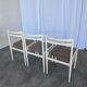 Set of 3 vintage stol kamnik white wooden chair: 1970s scandinavian design