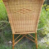 Armchair rattan years 50
