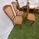Magnificent Set of 3 Vintage Louis XV Chairs in Carved Solid Wood and Cane