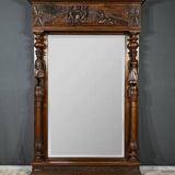 Important Miroir Régional en Chêne – Début XXe