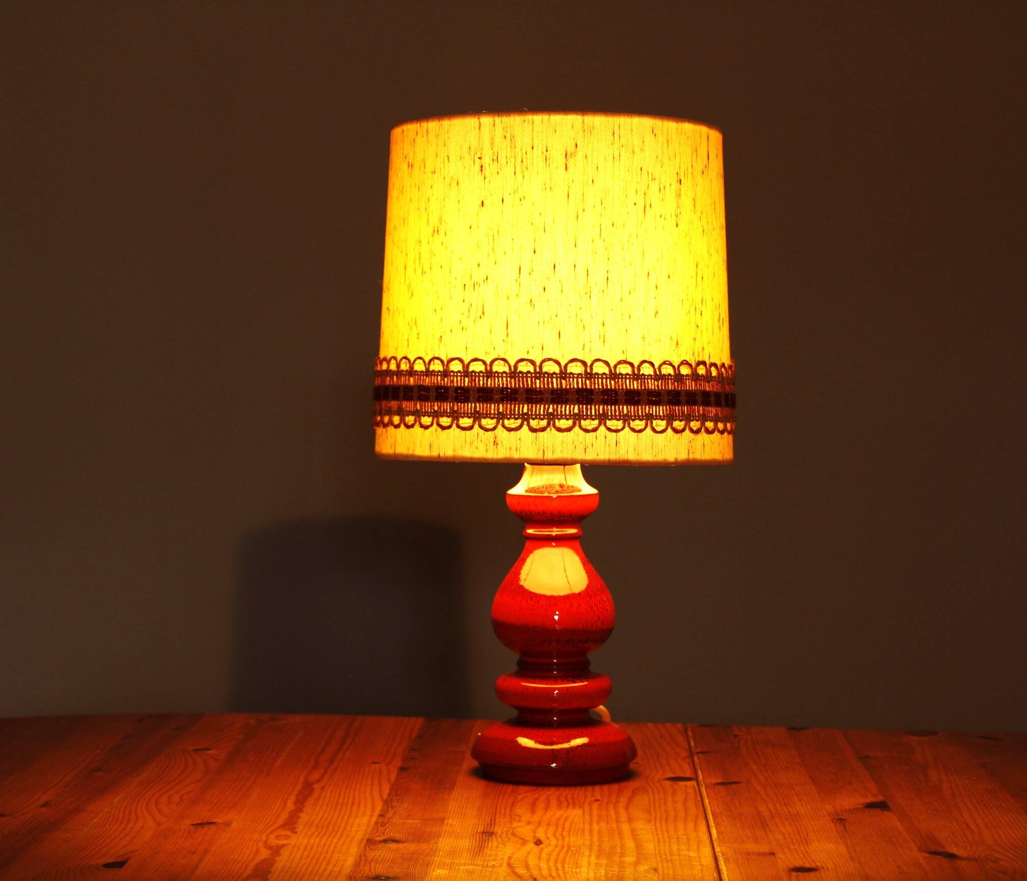 Hustadt Leuchten, Ceramic Table Lamp, 1970s
