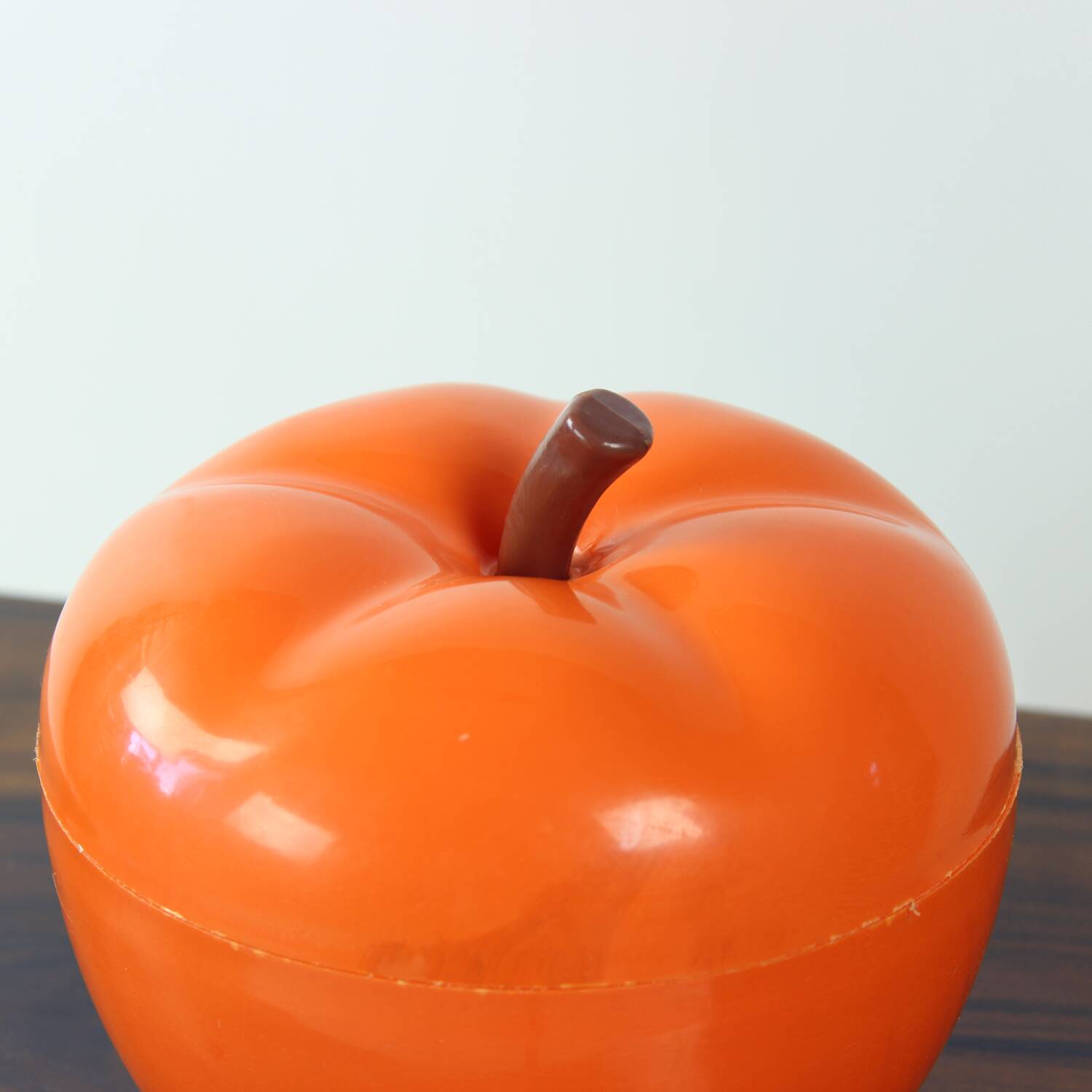 1970s Orange Plastic Apple Box, Czechoslovakia