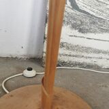 Floral wooden floor lamp