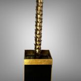 Lampadaire en forme de palmier en métal doré