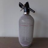 Siphon en verre et maille d'acier tressé - Fabriqué en Tchécoslovaquie
