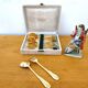 Vintage gold dessert forks and spoons