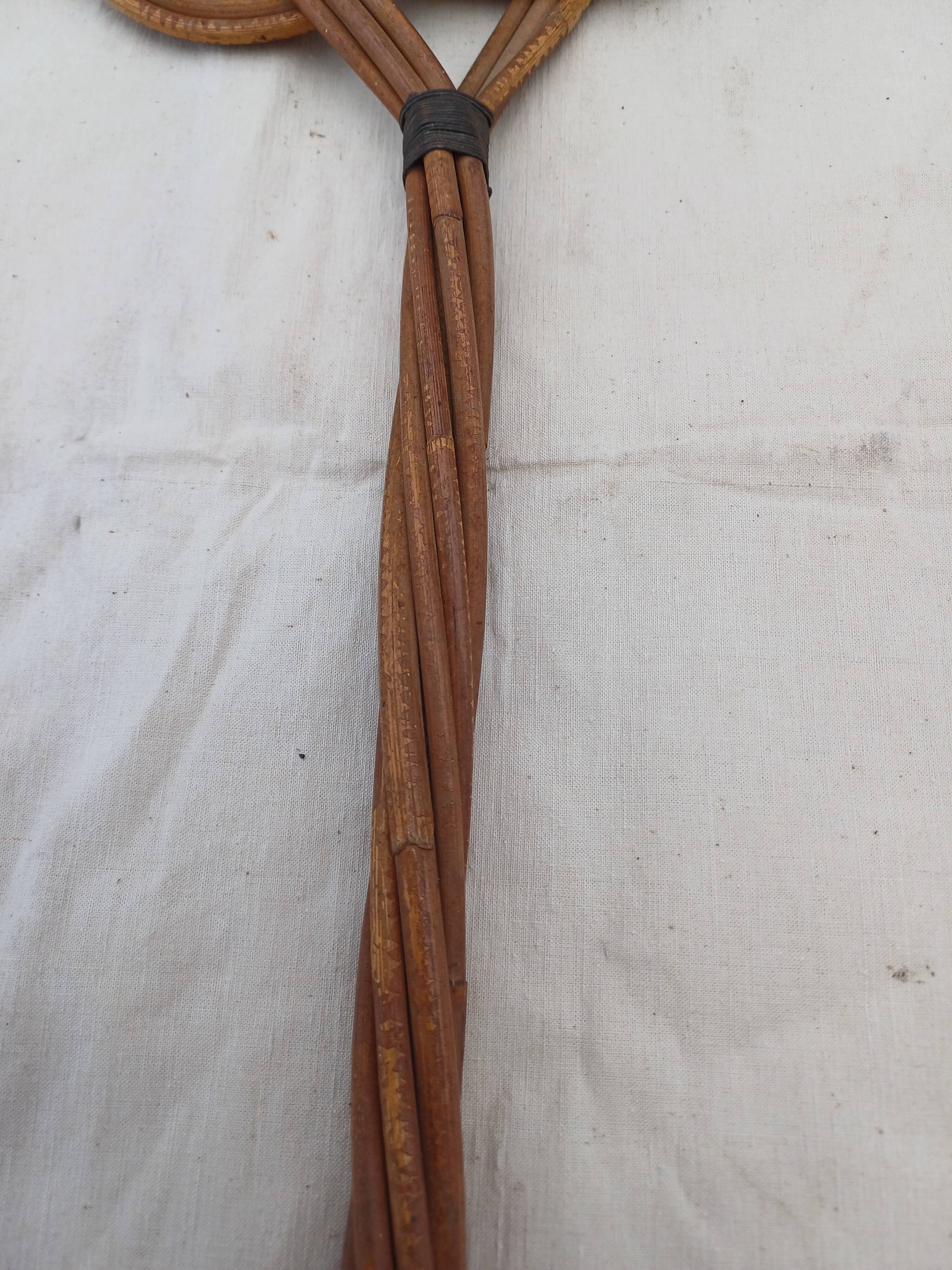 Antique Vintage Wicker Carpet Tap