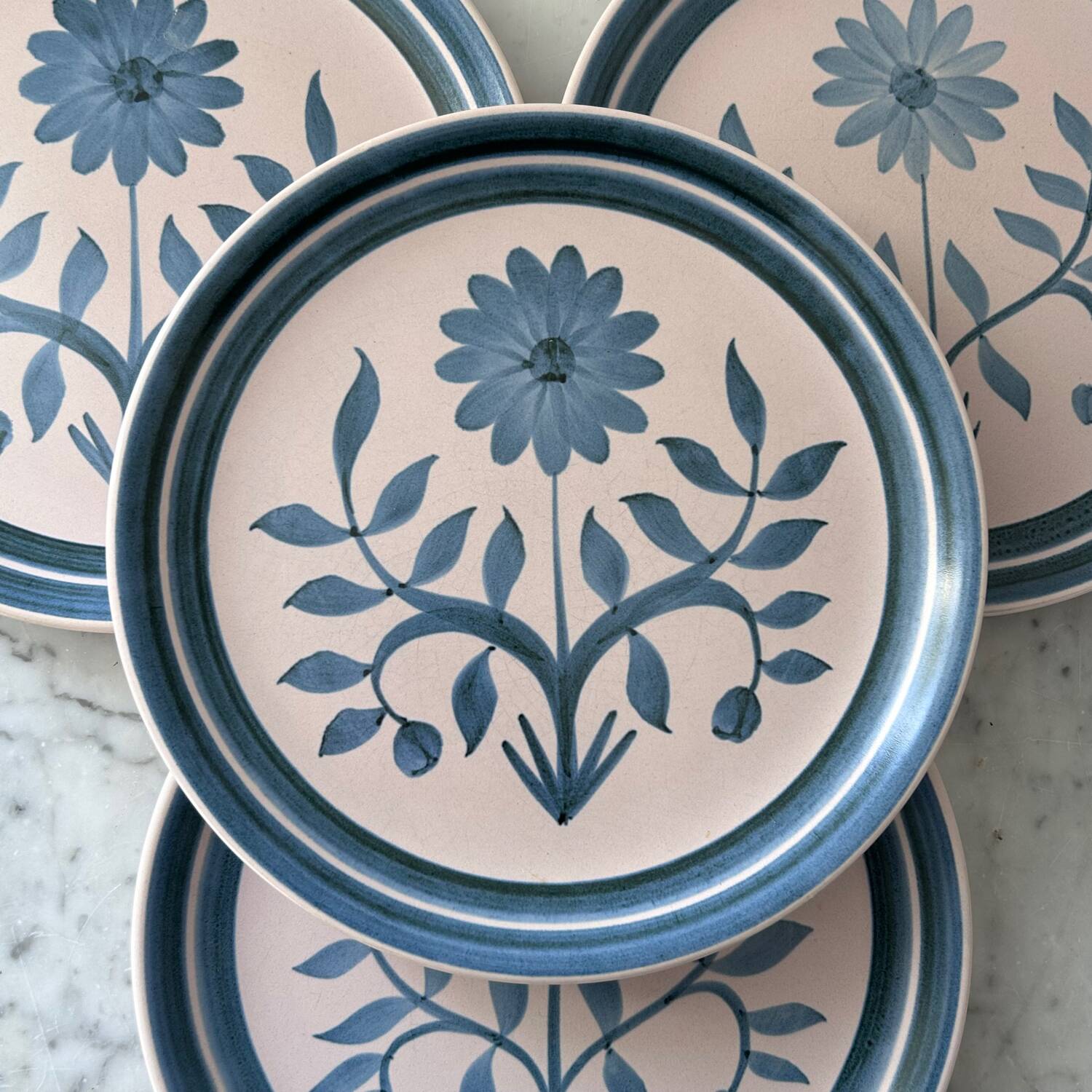 Set of 4 stamped Longchamp plates