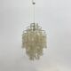 Mid-century mother of pearl Capiz shell Verner Panton style hanging lamp, 1970s