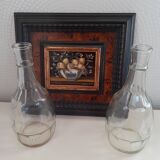 Pair of bistro style table decanters
