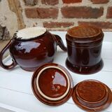 Old coffee maker with filter and 2 lids