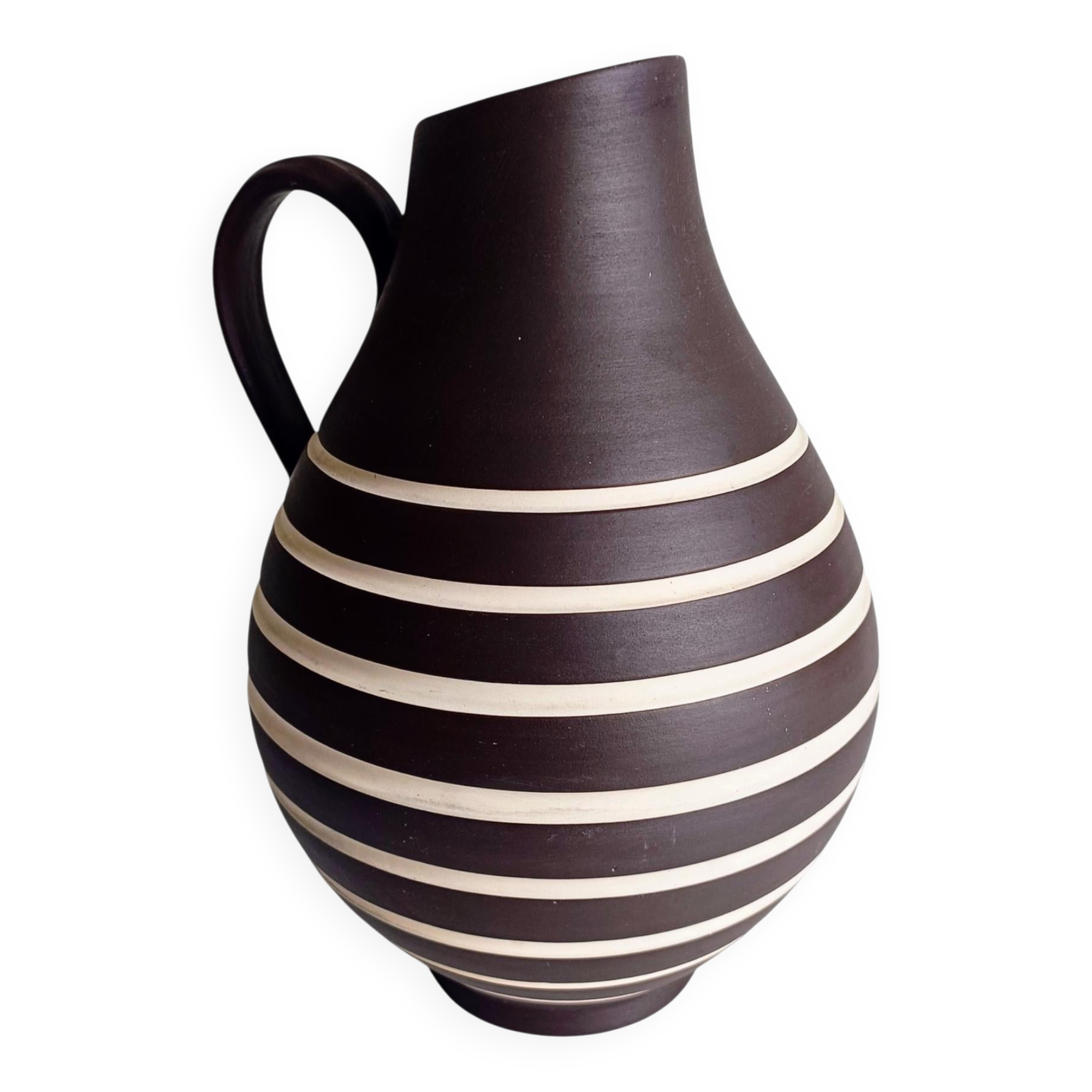 Mid-Century Modern Terracotta Pitcher by AKRU, West Germany, 1950s