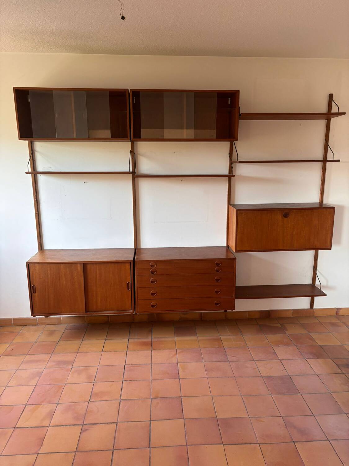 Étagère scandinave en teck modulable