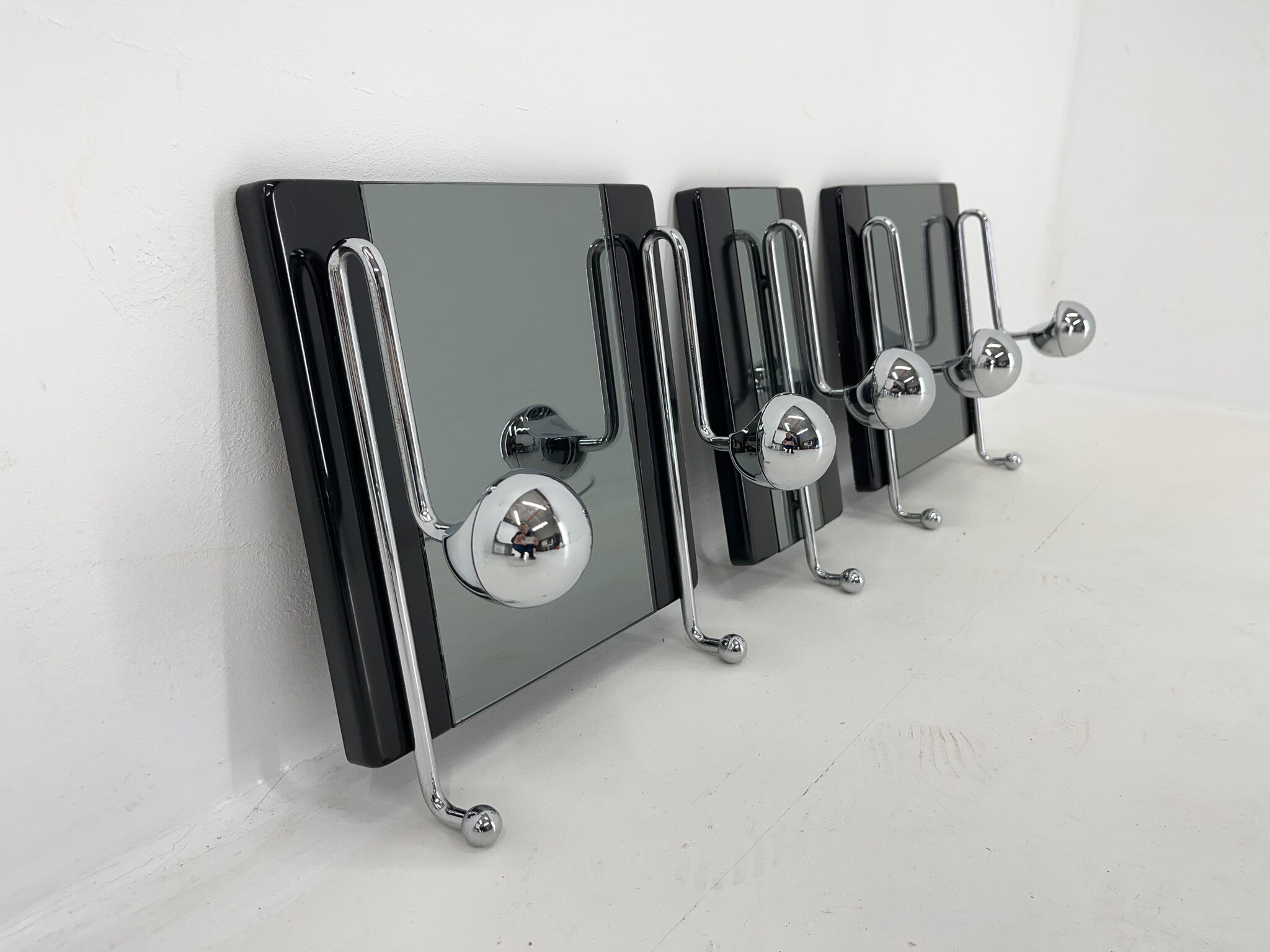 Set of 3 coat racks 1970