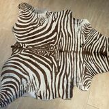 Vintage carpet zebra print cowhide