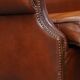Set of 2 English style sheepskin leather wingback armchairs