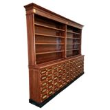 Grande armoire d’apothicaire Art Déco en acajou, 1909
