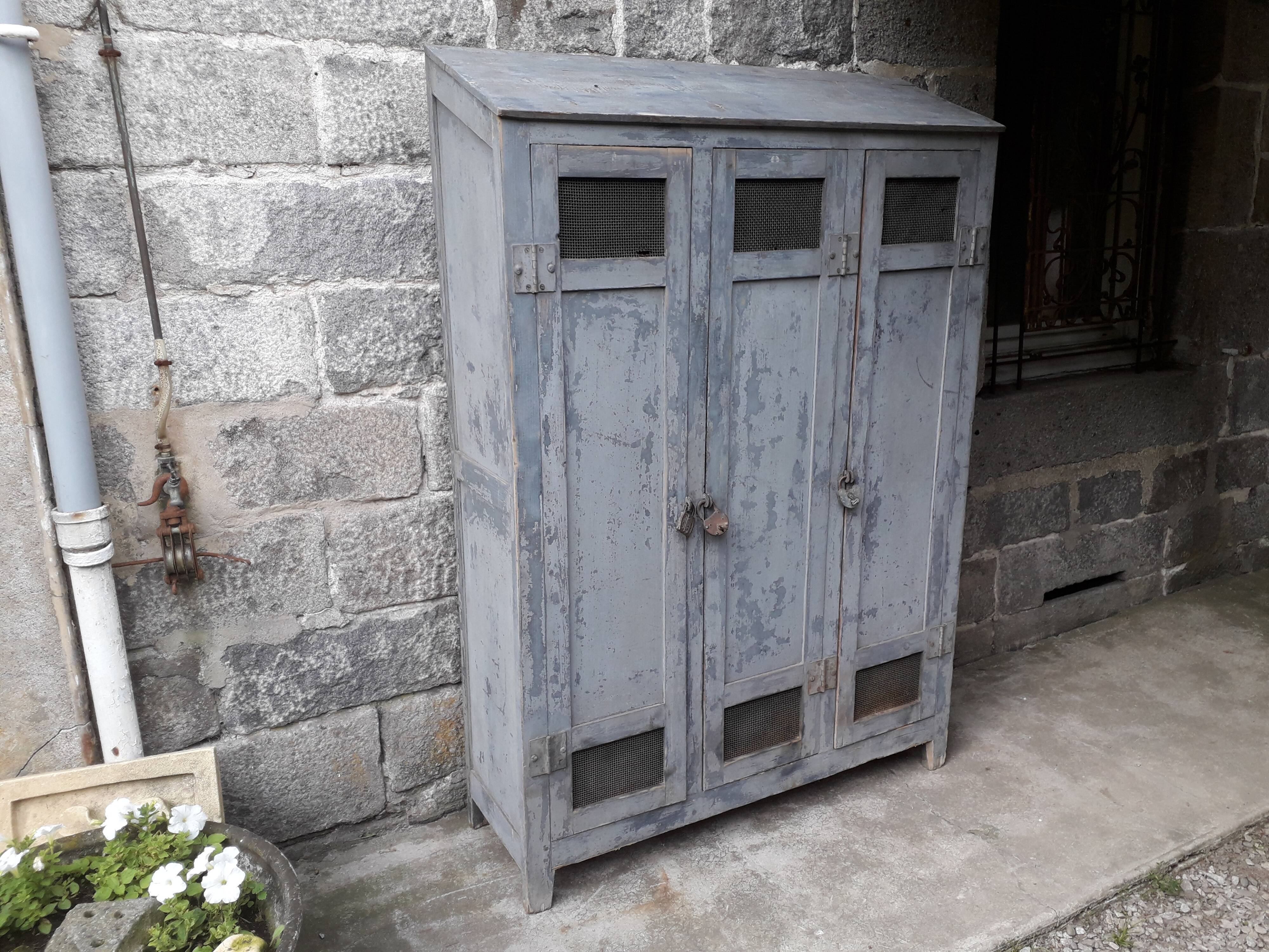 Patinated industrial wardrobe