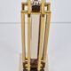 Geometric Brass and Chrome Table Lamp by Willy Daro, France, 1970