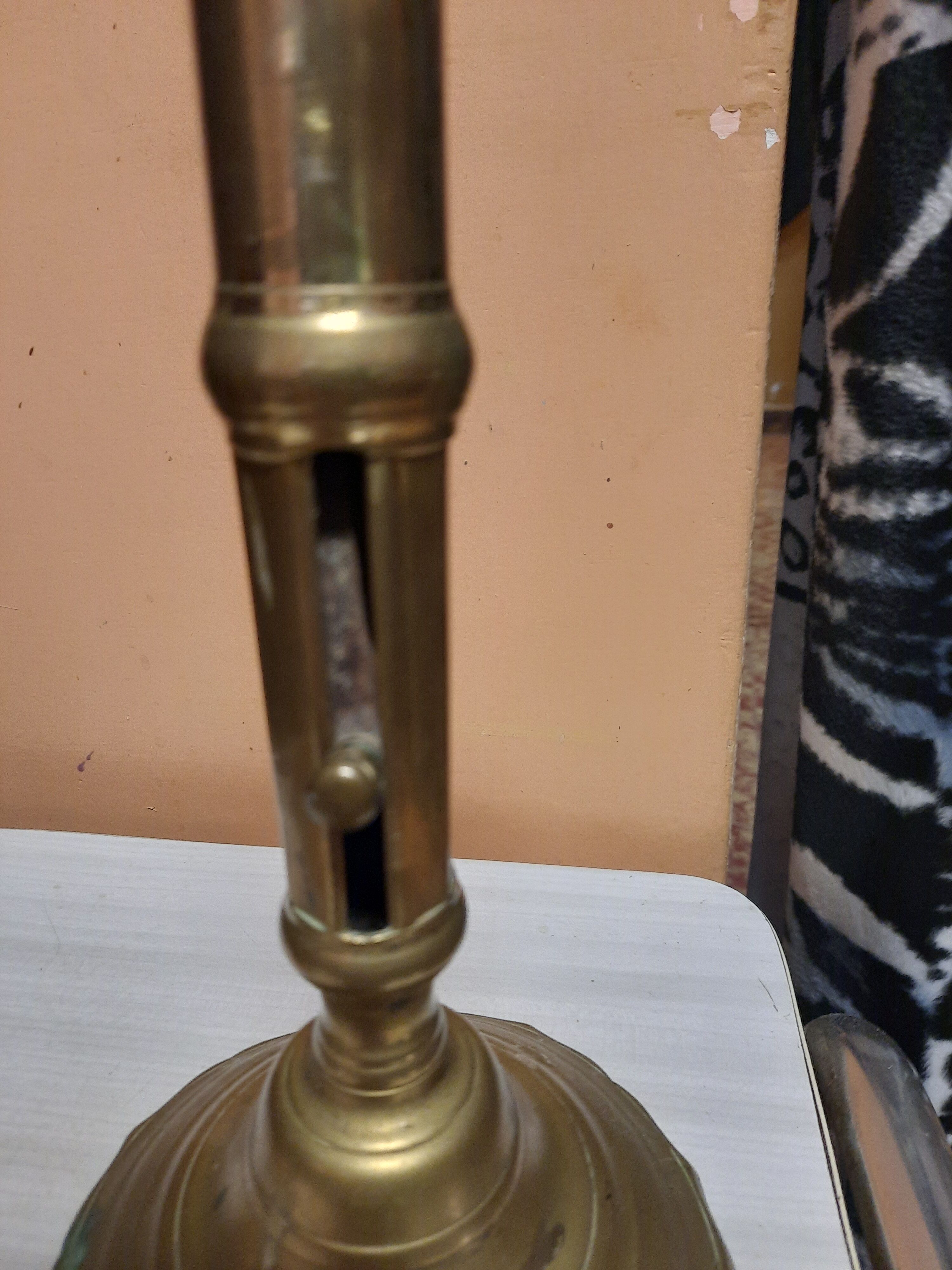 Golden candle holder