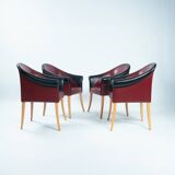 Sinan Armchairs in Leather and Beech Wood