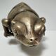Patinated brass sculptural frog 60s