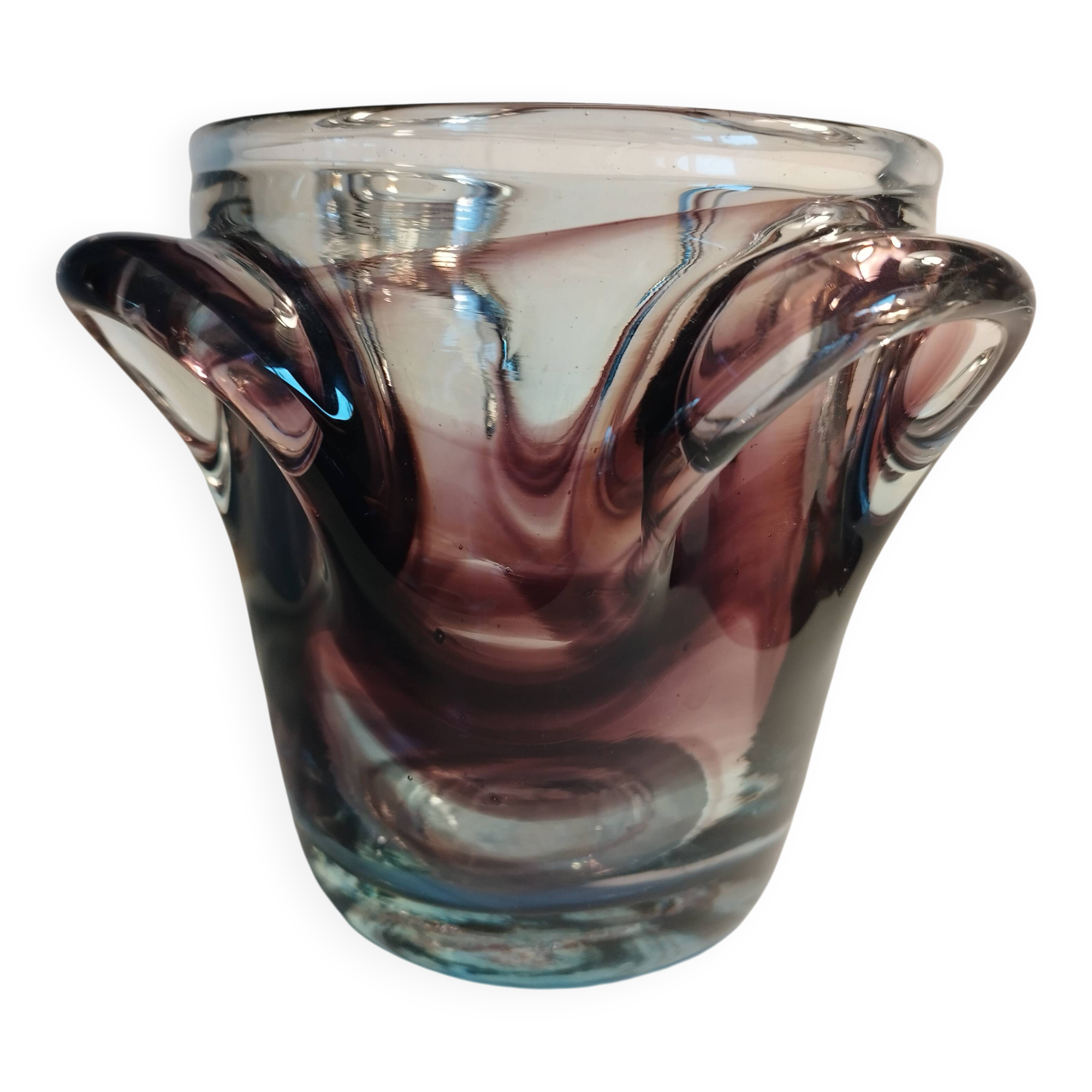 JC Novaro hand-blown glass ice bucket