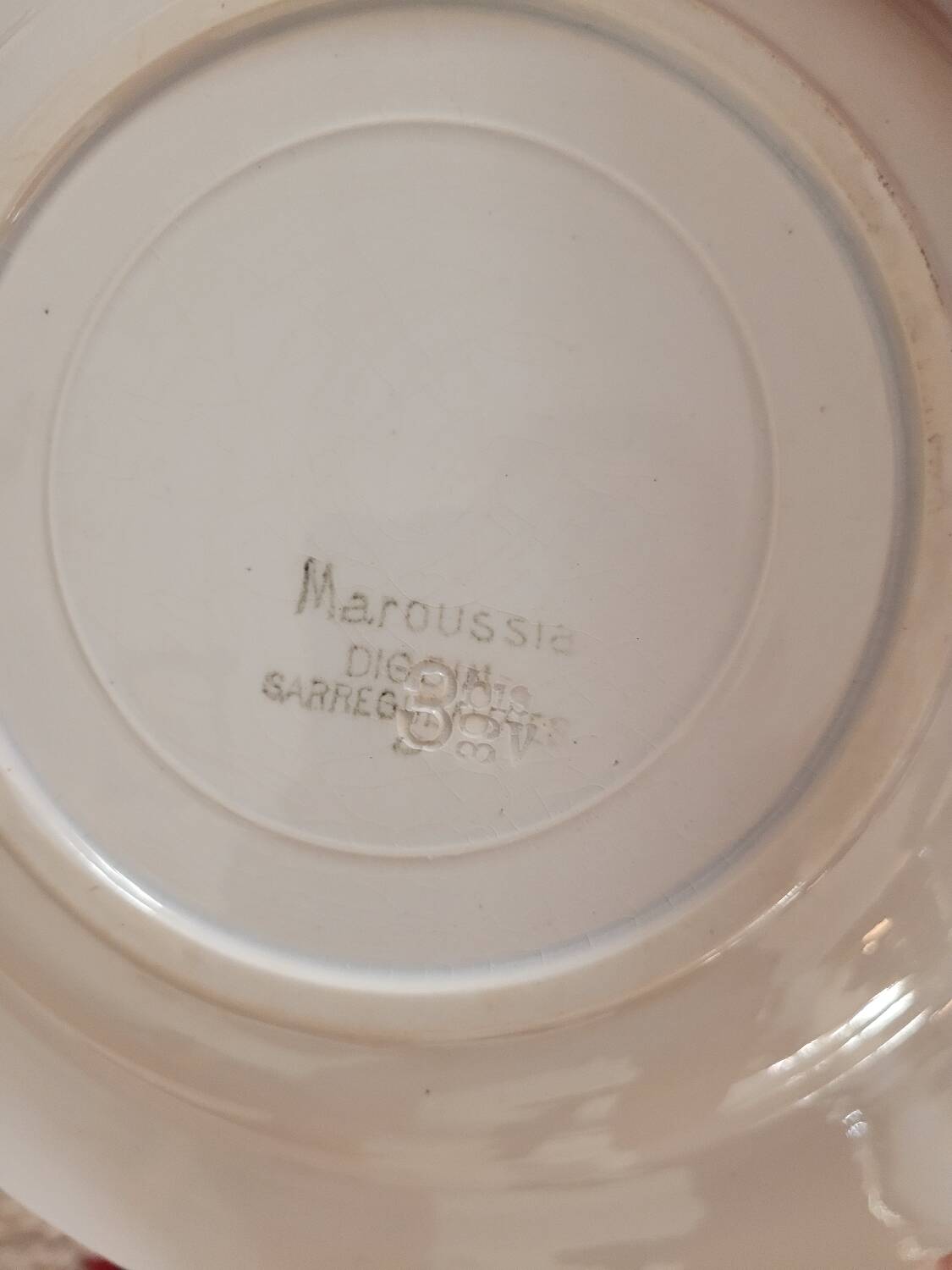 Set of 5 Maroussia Digoin Sarreguemines soup plates