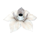 Wall light flower lamp leaves beige metal 30cm
