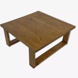 Vintage coffee table pinewood minimalist 1970s design