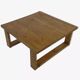 Vintage coffee table pinewood minimalist 1970s design