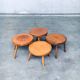 Mid-Century Low Side Table Set, Belgium, 1950s, Set of 4