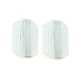 Pair of Mid-Century Glass & Chrome Wall Lamps from Kaiser, Germany, 1960s