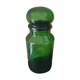 Emerald green glass bottle