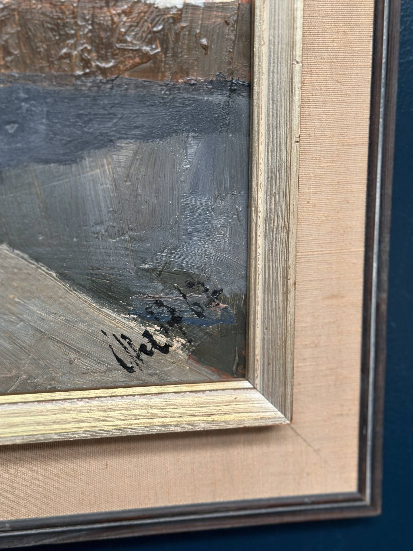 Huile sur panneau – « Nature morte » attribuée à Åke Wilhelm Andersson – 1962