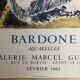 Affiche Bardone Galerie marcel Guiot 1963