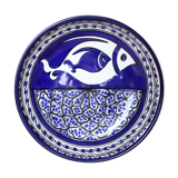 Cut or empty pocket ceramic fish, blue