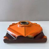Vintage wall lamp PAN ceramic, 70's wall lamp orange, Pop Art