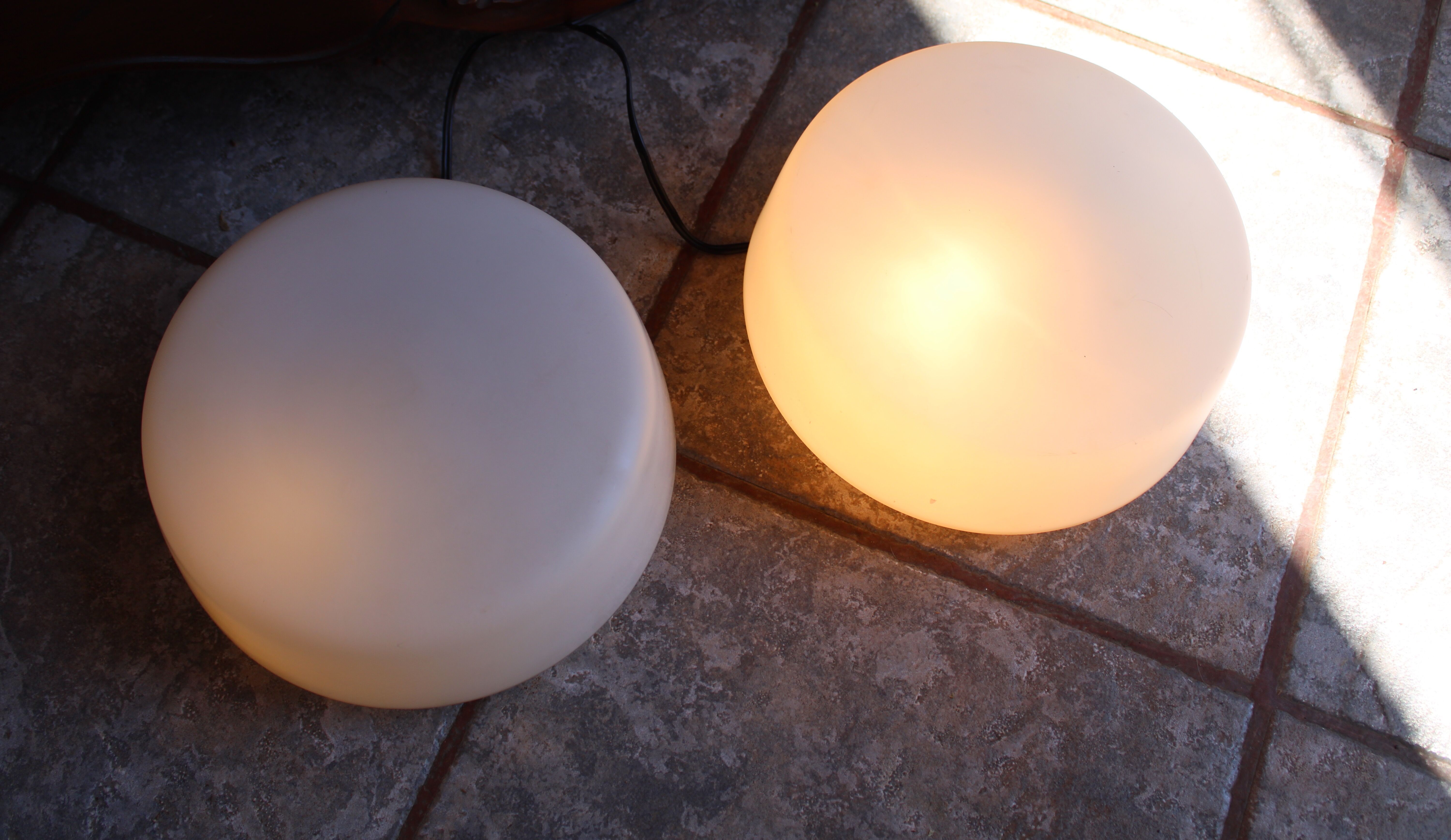 Set of 2 opaline ceiling lights from wila vintage