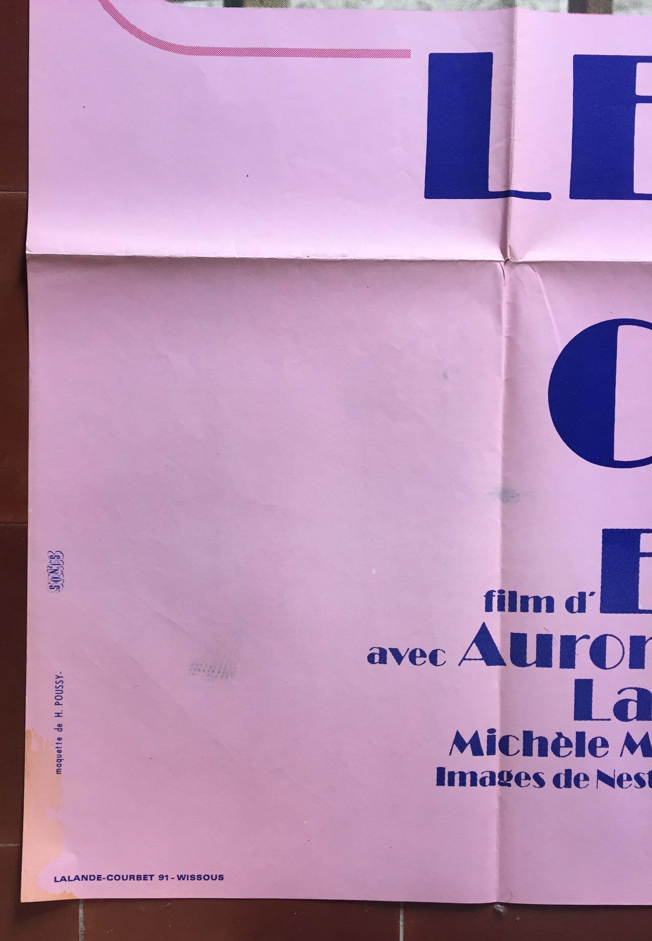 Affiche "Le Genou de Claire" Eric Rohmer 120x160cm