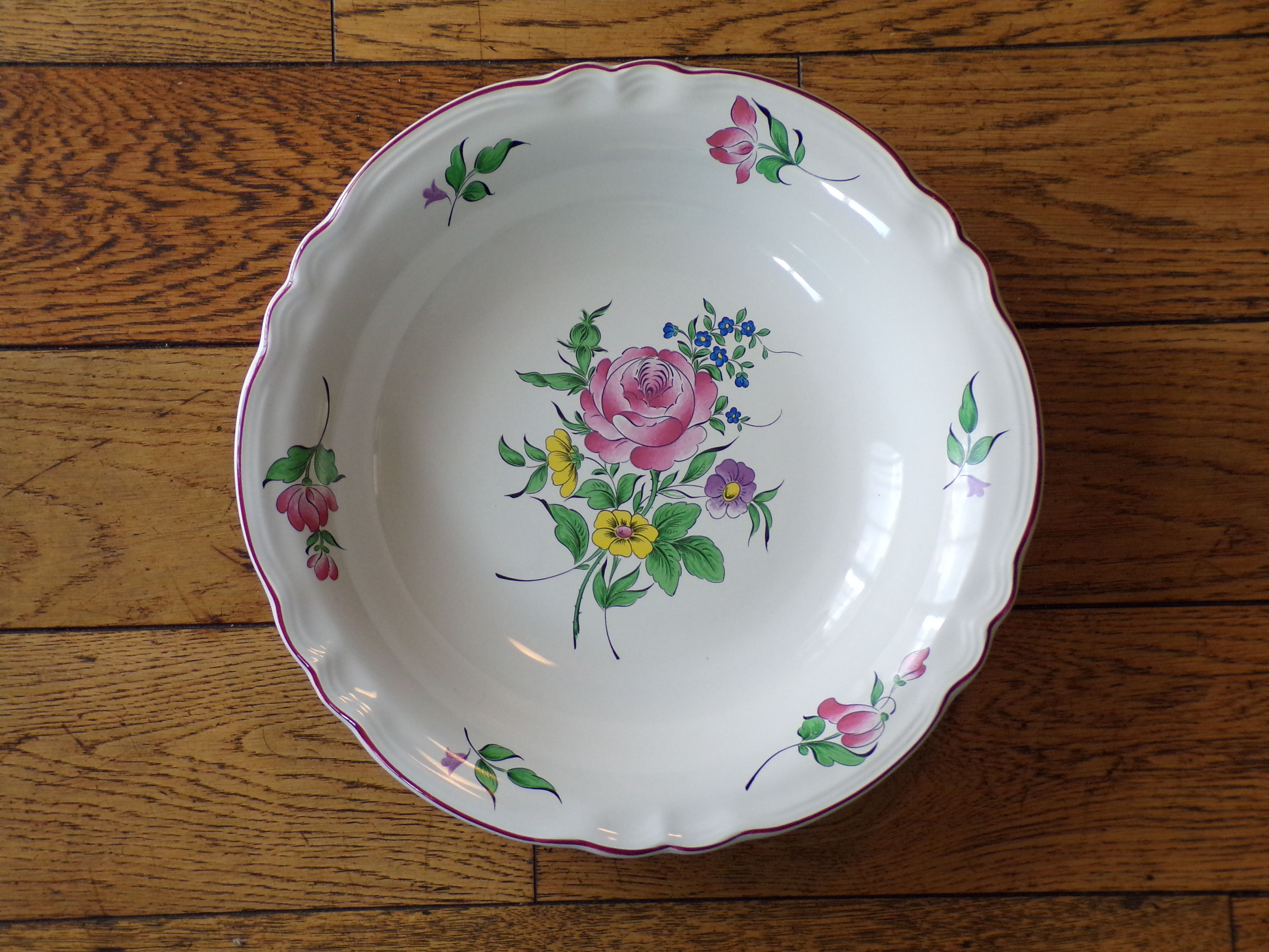 Hollow dish Lunéville KG pink street lamp Ø32cm