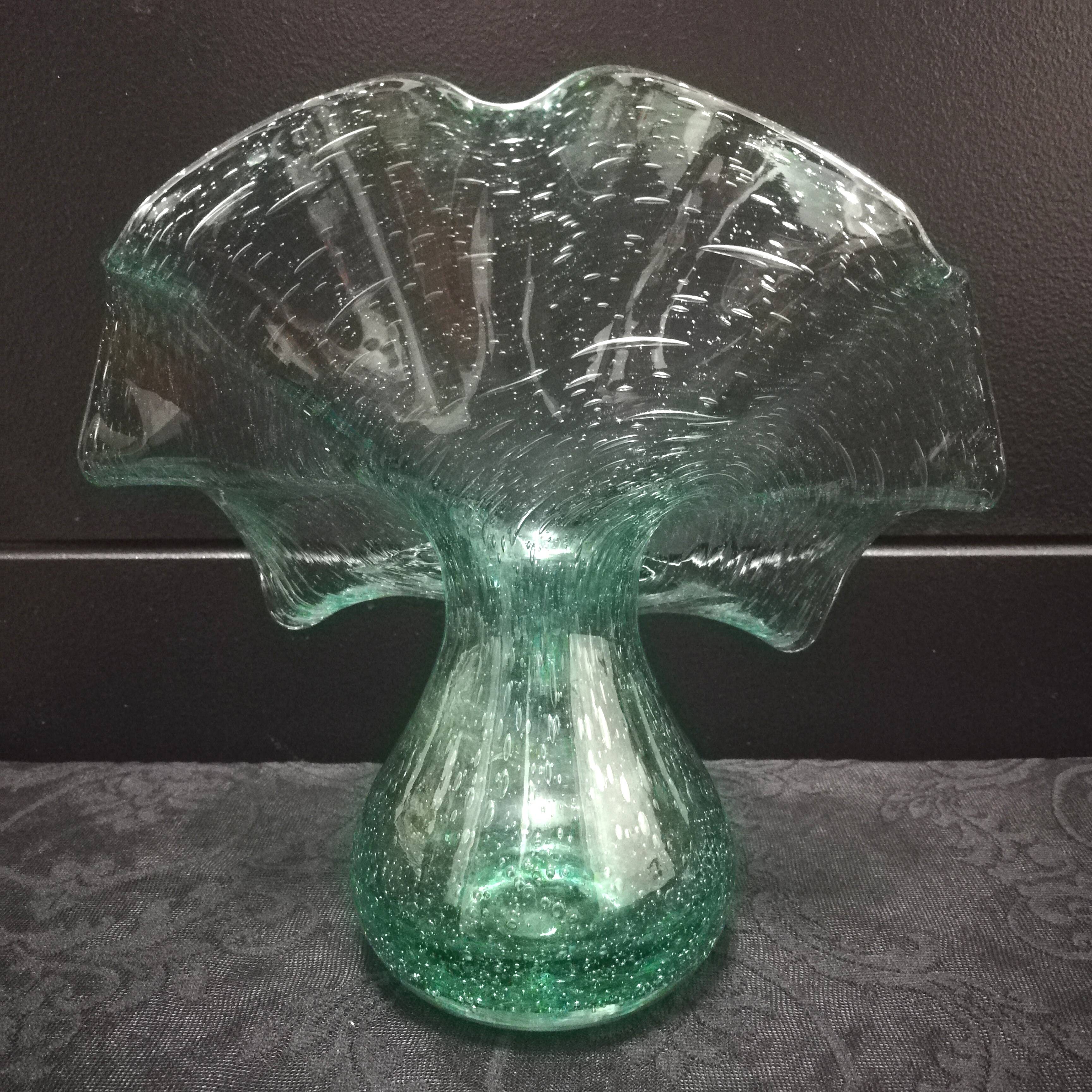 Bubble glass vase