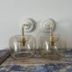 Pair of vintage smoked glass sconces